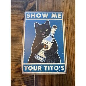 Set Of Eight Metal/tin Bar Signs Vintage Look 12" X 8"